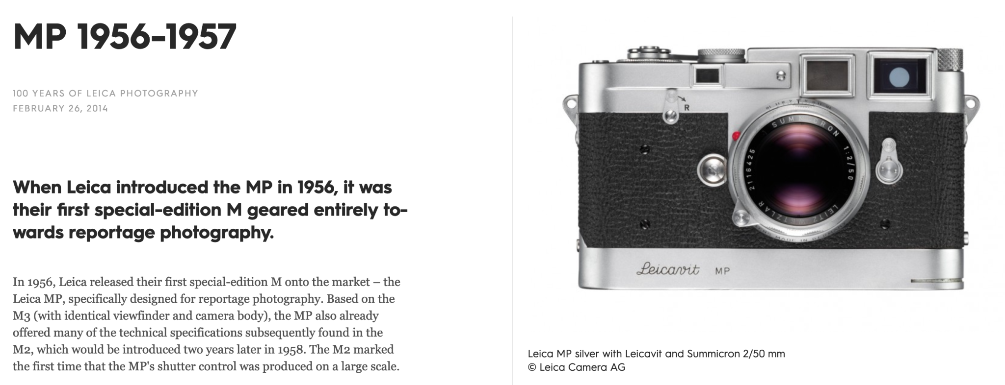 leica mp 1956-1957 - i50mm